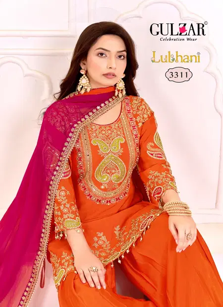 Lubhani By Gulzar Chinon Embroidery Readymade Suits Wholesalers In Surat
